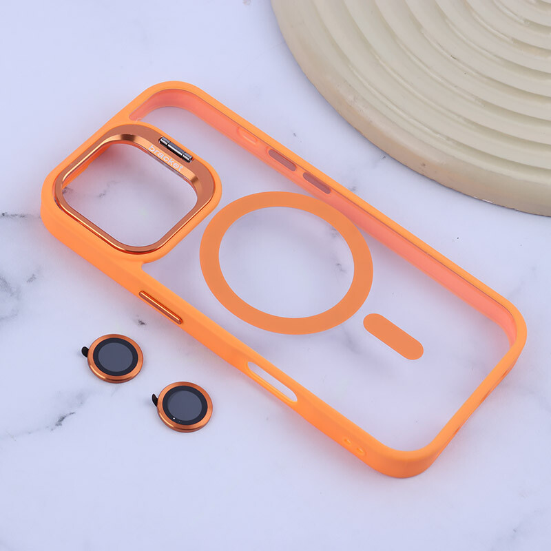 قاب PC مگ سیف Bracket آیفون iPhone 17 استندشو با محافظ لنز رینگی - 4
