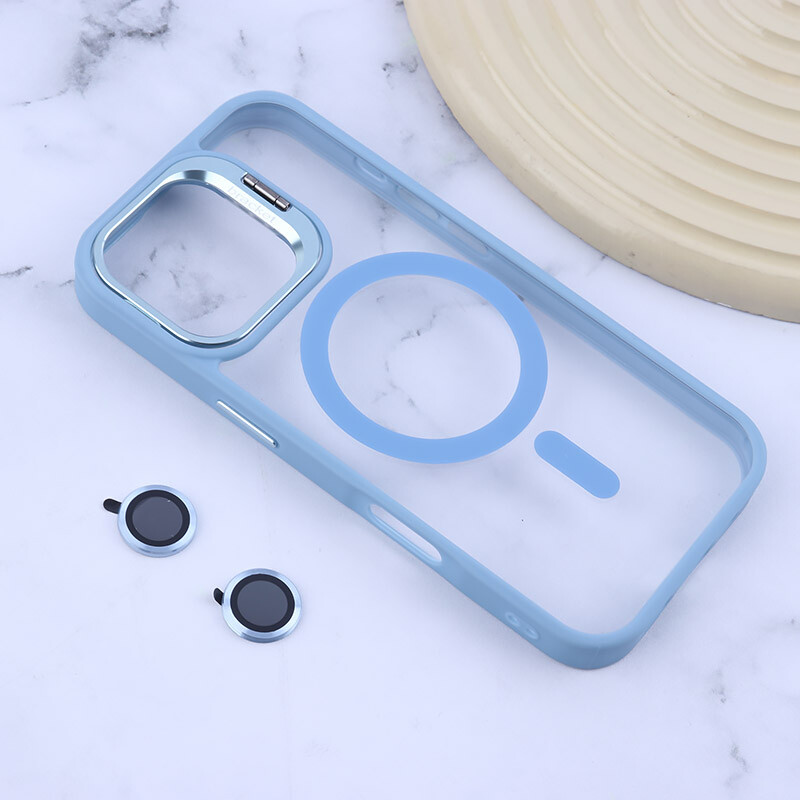 قاب PC مگ سیف Bracket آیفون iPhone 17 استندشو با محافظ لنز رینگی - 7
