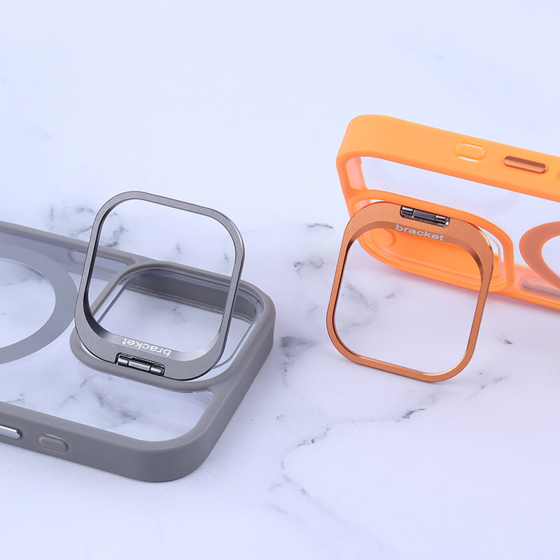 قاب PC مگ سیف Bracket آیفون iPhone 17 استندشو با محافظ لنز رینگی - 8