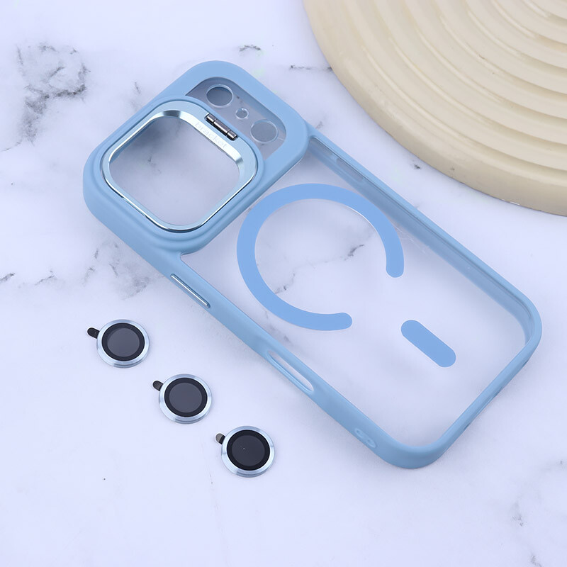 قاب PC مگ سیف Bracket آیفون iPhone 17 Pro استندشو با محافظ لنز رینگی - 2