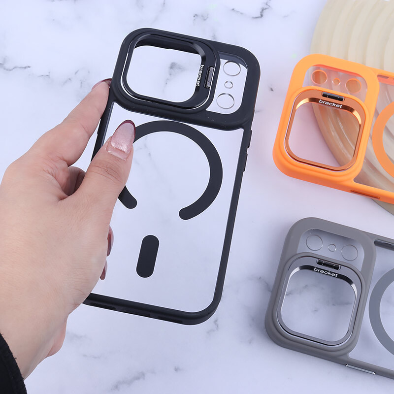 قاب PC مگ سیف Bracket آیفون iPhone 17 Pro استندشو با محافظ لنز رینگی - 8