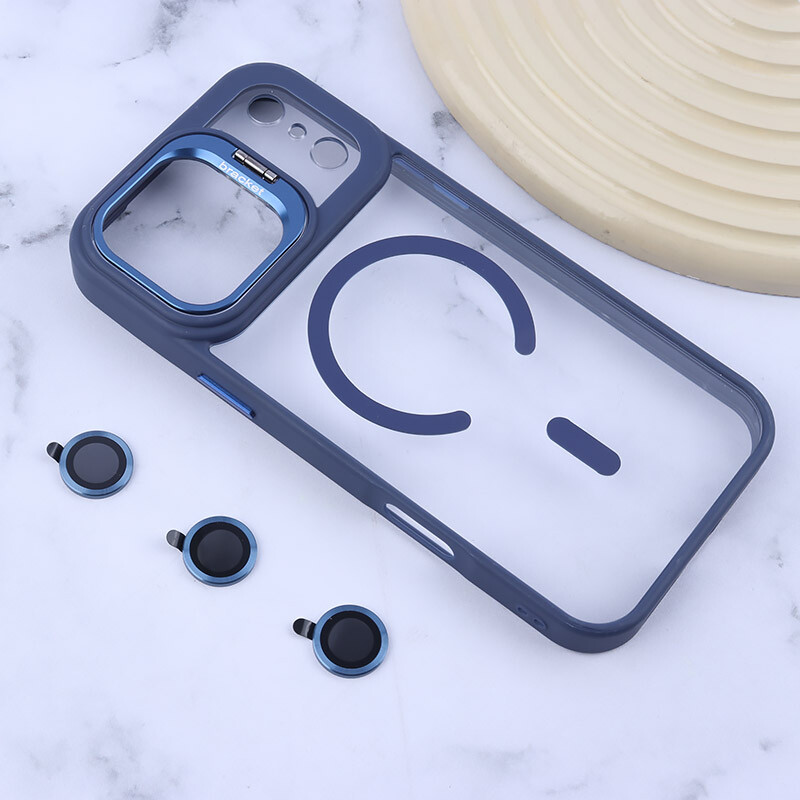 قاب PC مگ سیف Bracket آیفون iPhone 17 Pro Max استندشو با محافظ لنز رینگی - 4