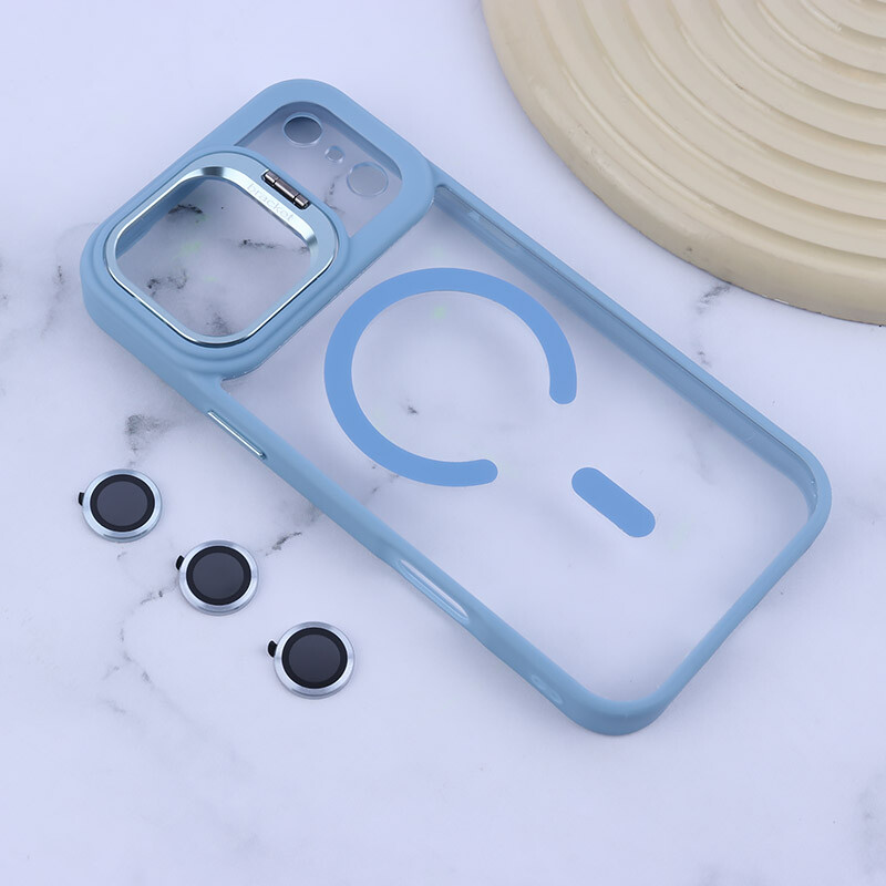 قاب PC مگ سیف Bracket آیفون iPhone 17 Pro Max استندشو با محافظ لنز رینگی - 6