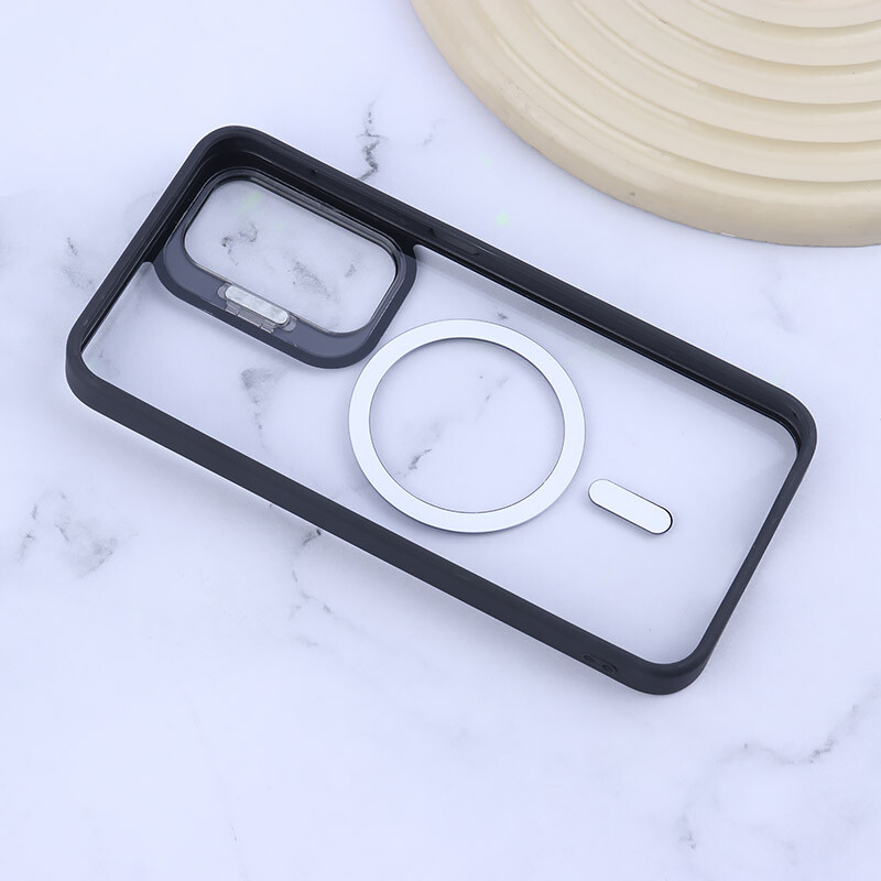 قاب PC مگ سیف Bracket سامسونگ Galaxy S23 FE 5G استندشو با محافظ لنز رینگی - 4