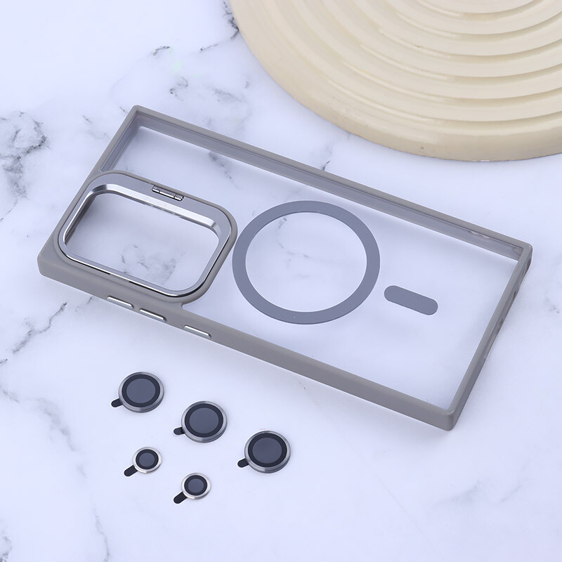 قاب PC مگ سیف Bracket سامسونگ Galaxy S23 Ultra استندشو با محافظ لنز رینگی - 3