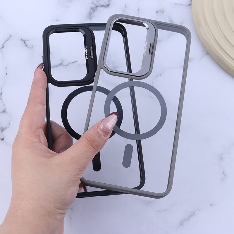 قاب PC مگ سیف Bracket سامسونگ Galaxy S24 FE استندشو با محافظ لنز رینگی - 7