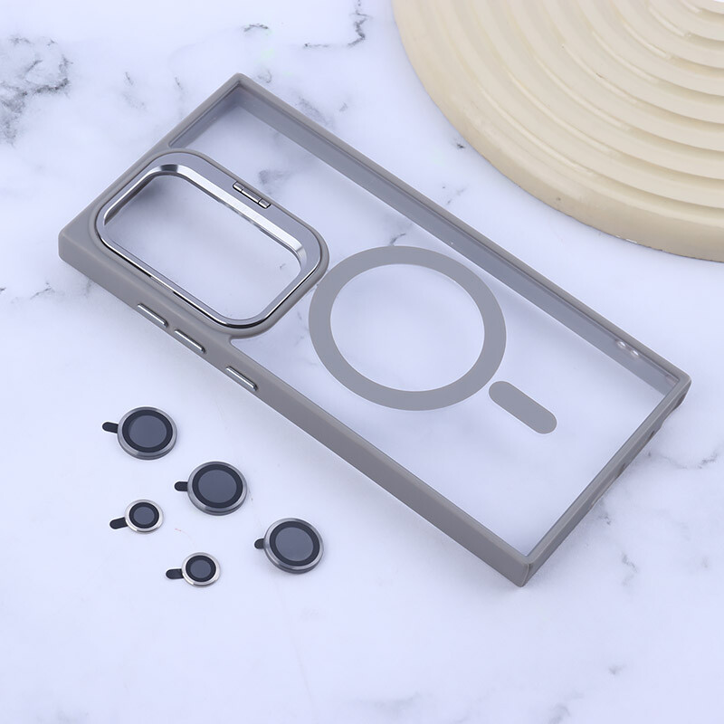 قاب PC مگ سیف Bracket سامسونگ Galaxy S24 Ultra استندشو با محافظ لنز رینگی - 2
