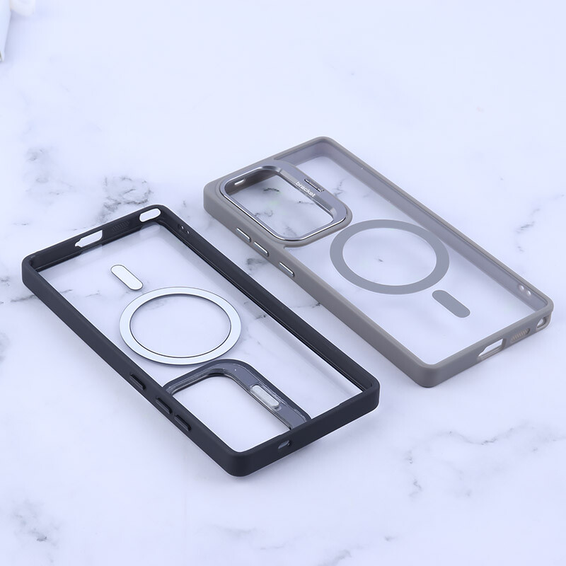 قاب PC مگ سیف Bracket سامسونگ Galaxy S25 Ultra استندشو با محافظ لنز رینگی - 6