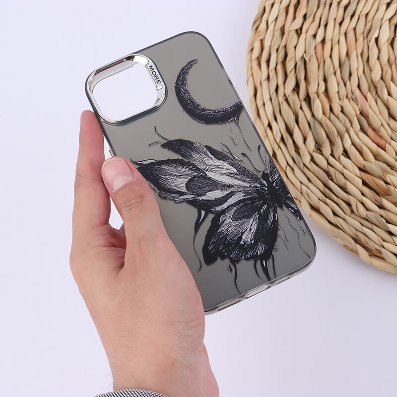 قاب PC More آیفون iPhone 13 / 14 طرح ماه و پروانه - 2