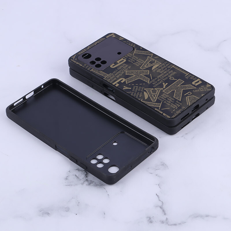 قاب PC شیائومی Poco M4 Pro طرح لاتین محافظ لنزدار - 2