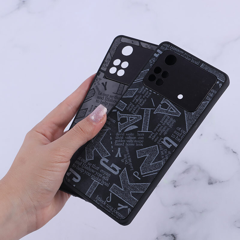 قاب PC شیائومی Poco M4 Pro طرح لاتین محافظ لنزدار - 4
