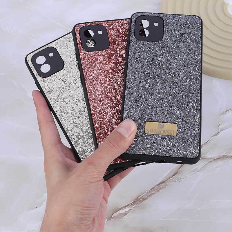 قاب شاینی Swarovski سامسونگ Galaxy A03 محافظ لنزدار - 5