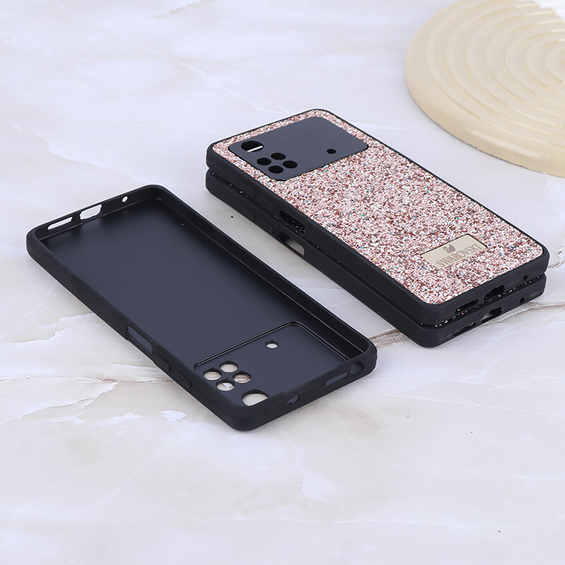 قاب شاینی Swarovski شیائومی Poco M4 Pro 4G محافظ لنزدار - 4