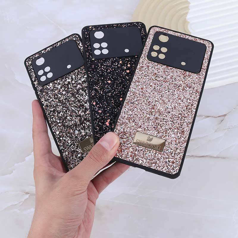 قاب شاینی Swarovski شیائومی Poco M4 Pro 4G محافظ لنزدار - 5