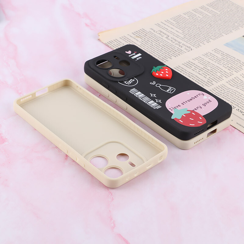 قاب شیائومی Redmi Note 14 عروسکی فانتزی محافظ لنزدار برجسته - 3