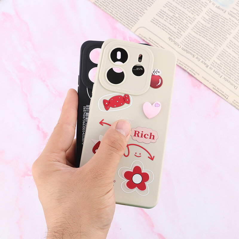قاب شیائومی Redmi Note 14 عروسکی فانتزی محافظ لنزدار برجسته - 4