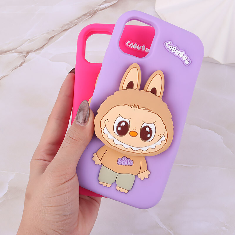 قاب سیلیکونی آیفون iPhone 11 پاپ سوکت دار طرح Labubu کد 1 - 4