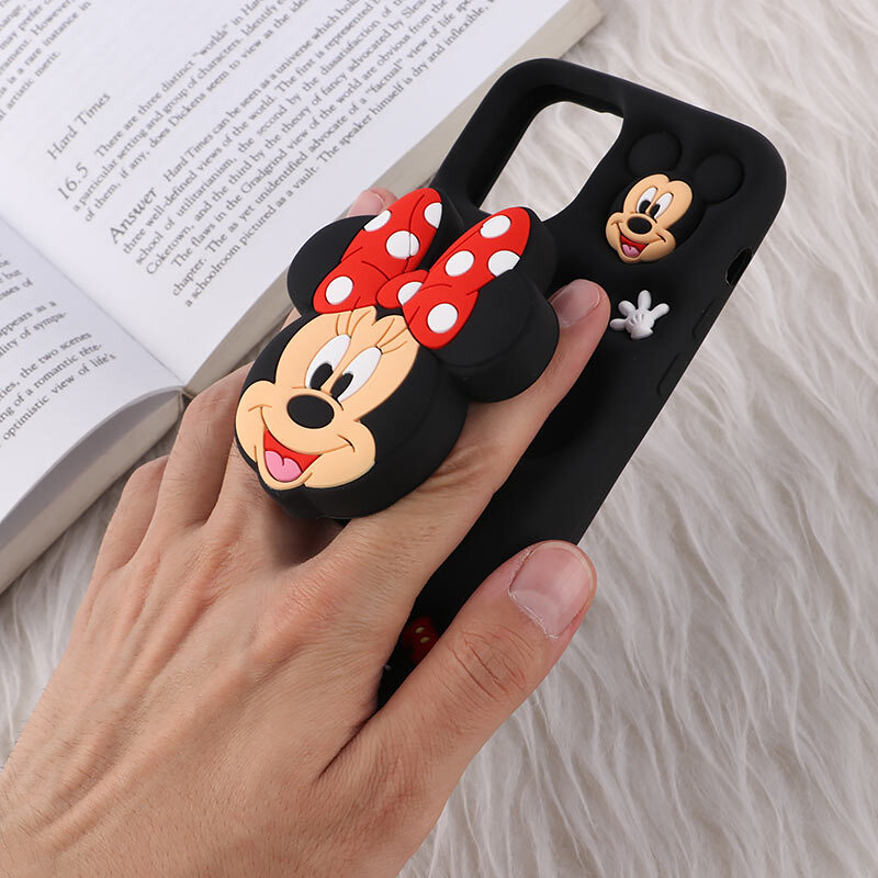 قاب سیلیکونی آیفون iPhone 12 / 12 Pro پاپ سوکت دار طرح Mickey & Minnie Mouse - 2