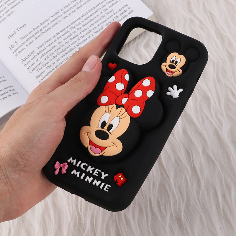 قاب سیلیکونی آیفون iPhone 12 / 12 Pro پاپ سوکت دار طرح Mickey & Minnie Mouse - 7