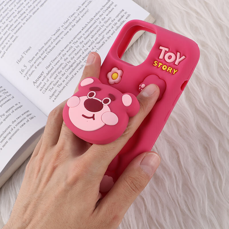 قاب سیلیکونی آیفون iPhone 13 / 14 پاپ سوکت دار طرح خرس Toy Story - 2