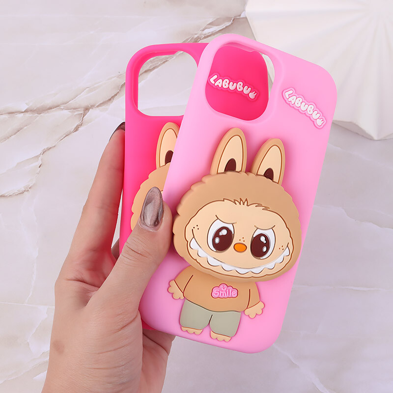 قاب سیلیکونی آیفون iPhone 13 / 14 پاپ سوکت دار طرح Labubu کد 1 - 4