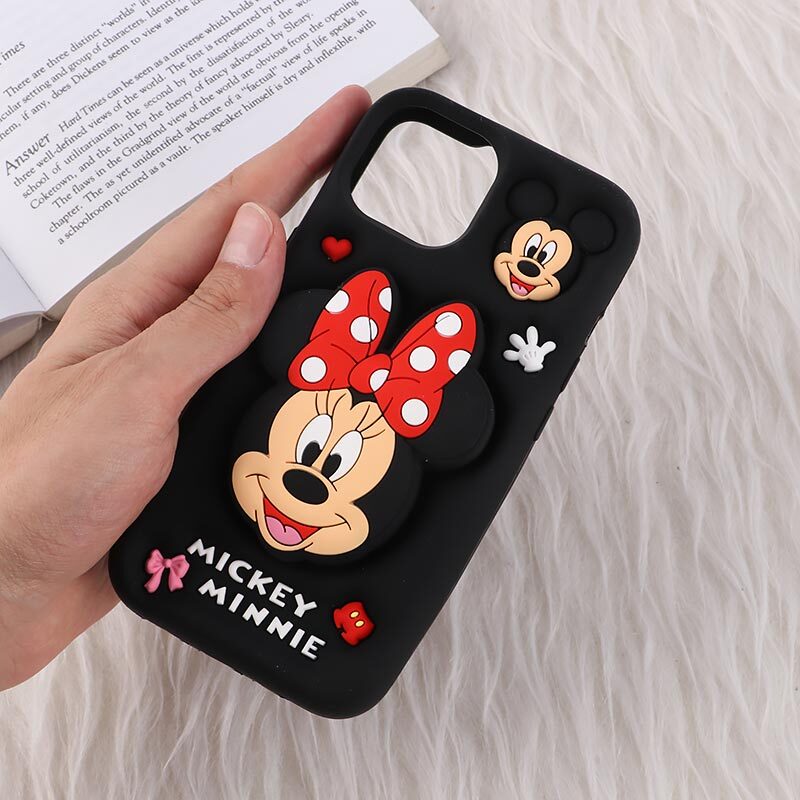 قاب سیلیکونی آیفون iPhone 13 / 14 پاپ سوکت دار طرح Mickey & Minnie Mouse - 5