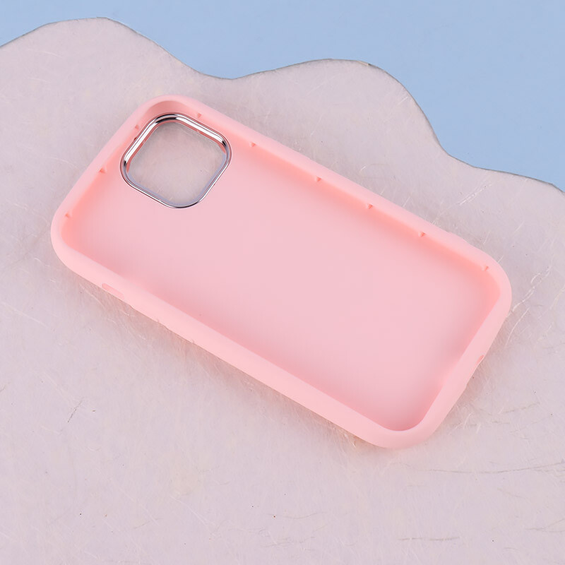 قاب سیلیکونی آیفون iPhone 13 / 14 پاپیونی مرواریدی دور محافظ متال - 2