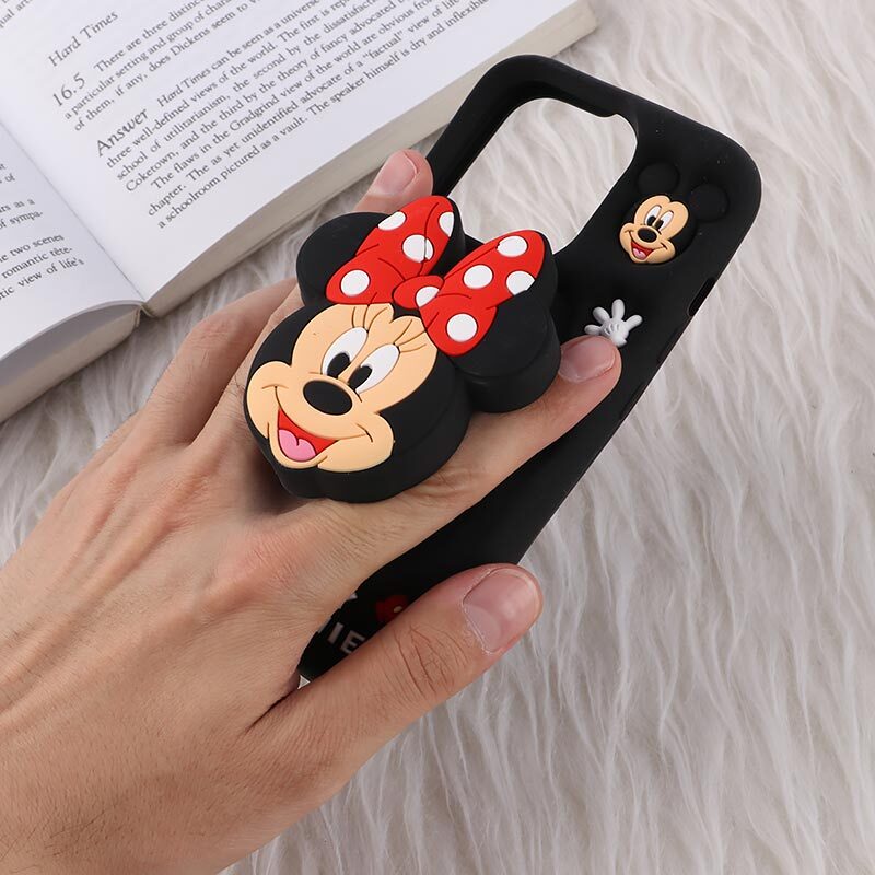 قاب سیلیکونی آیفون iPhone 13 Pro پاپ سوکت دار طرح Mickey & Minnie Mouse - 2