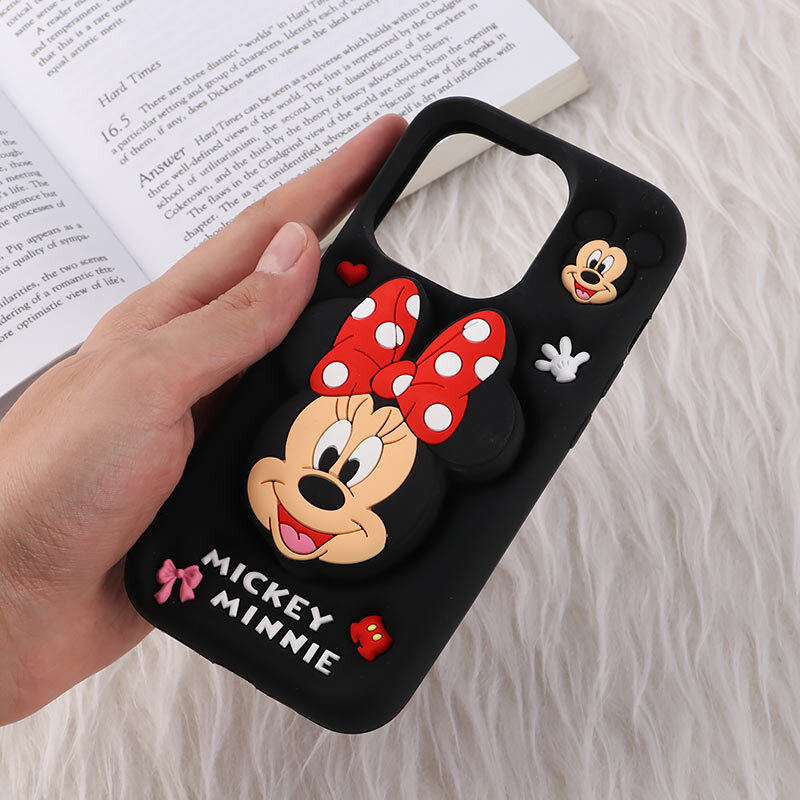 قاب سیلیکونی آیفون iPhone 13 Pro پاپ سوکت دار طرح Mickey & Minnie Mouse - 5