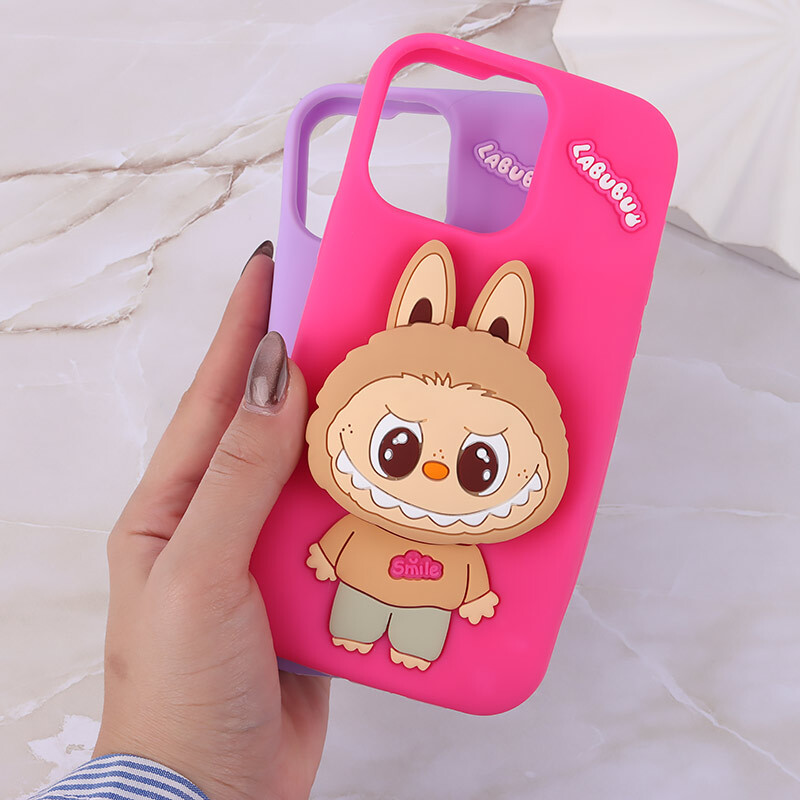 قاب سیلیکونی آیفون iPhone 14 Pro Max پاپ سوکت دار طرح Labubu کد 1 - 4