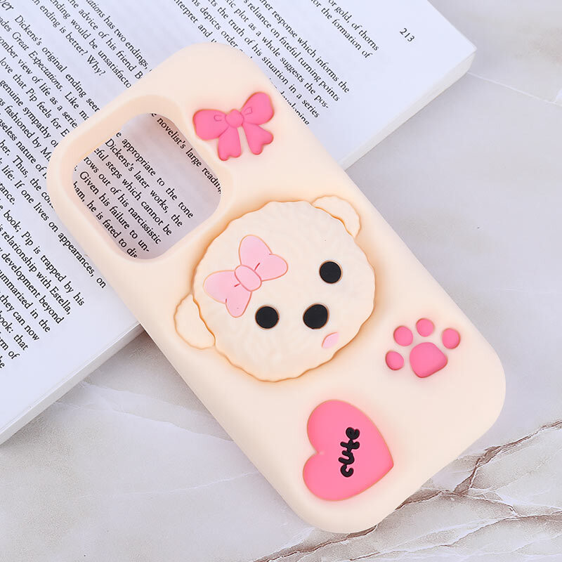 قاب سیلیکونی آیفون iPhone 15 Pro پاپ سوکت دار طرح پودل - 5