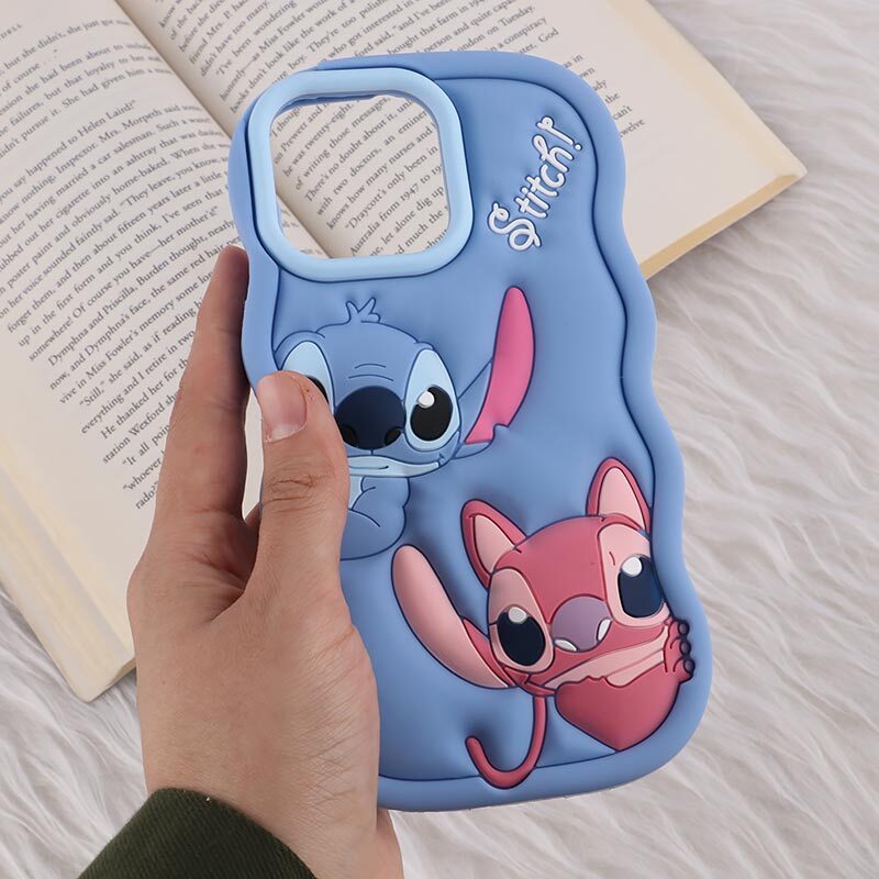 قاب سیلیکونی آیفون iPhone 16 Pro max عروسکی برجسته طرح Stitch - 2