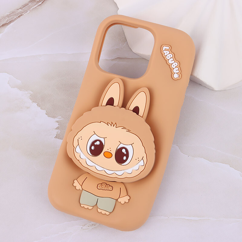 قاب سیلیکونی آیفون iPhone 16 Pro پاپ سوکت دار طرح Labubu کد 1 - 8