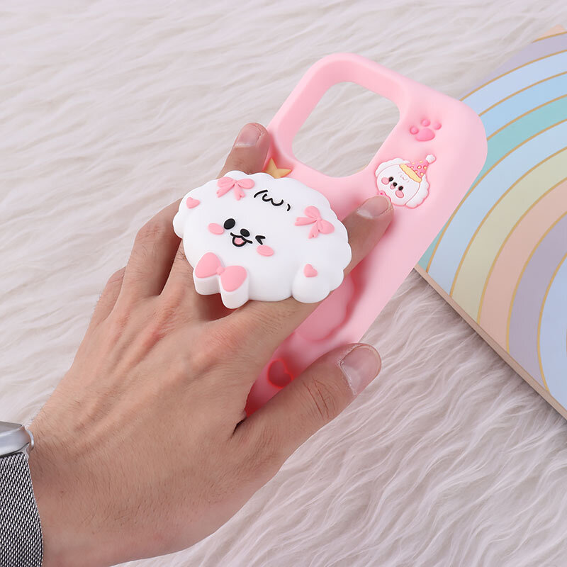 قاب سیلیکونی شیائومی Redmi Note 13 4G پاپ سوکت دار طرح Puppy - 2