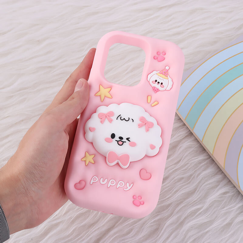 قاب سیلیکونی شیائومی Redmi Note 13 4G پاپ سوکت دار طرح Puppy - 6
