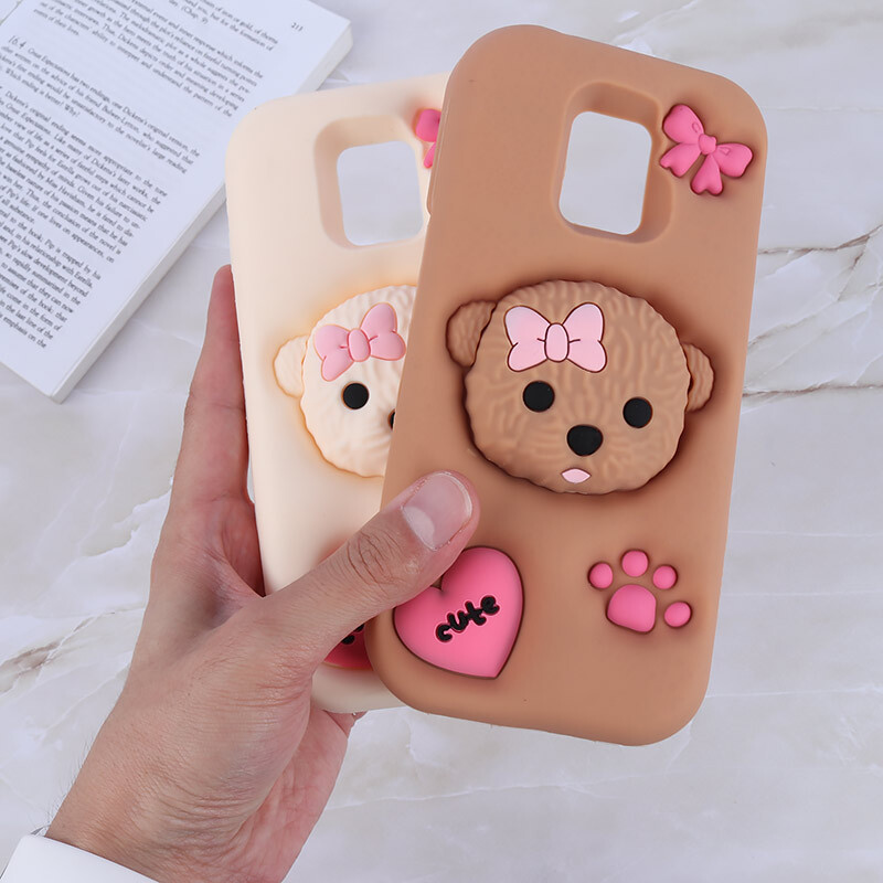 قاب سیلیکونی شیائومی Redmi Note 9S / Note 9 Pro / Note 10 Lite پاپ سوکت دار طرح پودل - 4