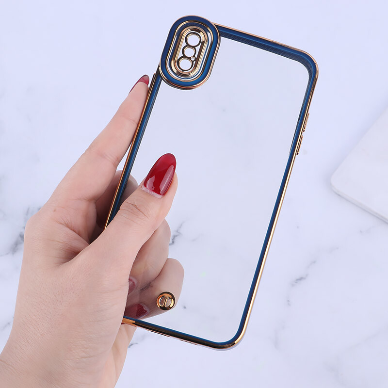 قاب ژله ای آیفون XS Max دور رنگی محافظ لنزدار - 3