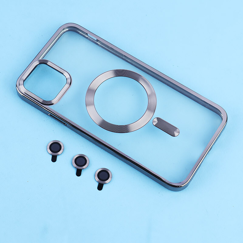 قاب ژله ای مگ سیف آیفون iPhone 11 Pro Max دور رنگی با محافظ لنز رینگی - 3
