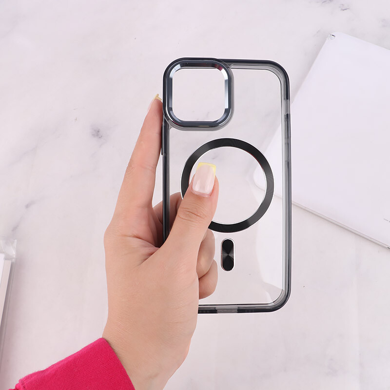 قاب ژله ای مگ سیف آیفون iPhone 12 / 12 Pro دور محافظ لنز متال - 2