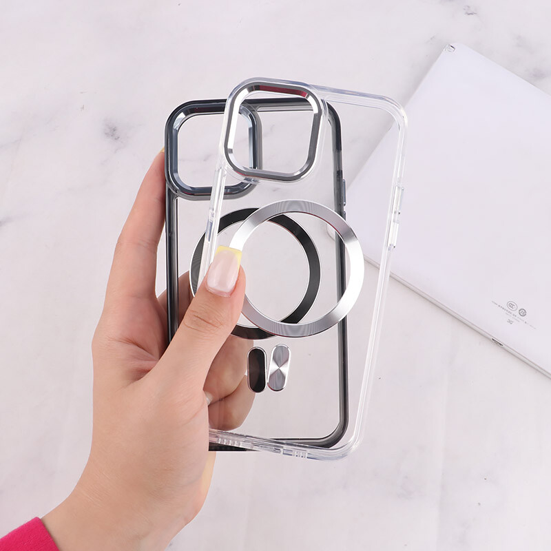 قاب ژله ای مگ سیف آیفون iPhone 12 / 12 Pro دور محافظ لنز متال - 6