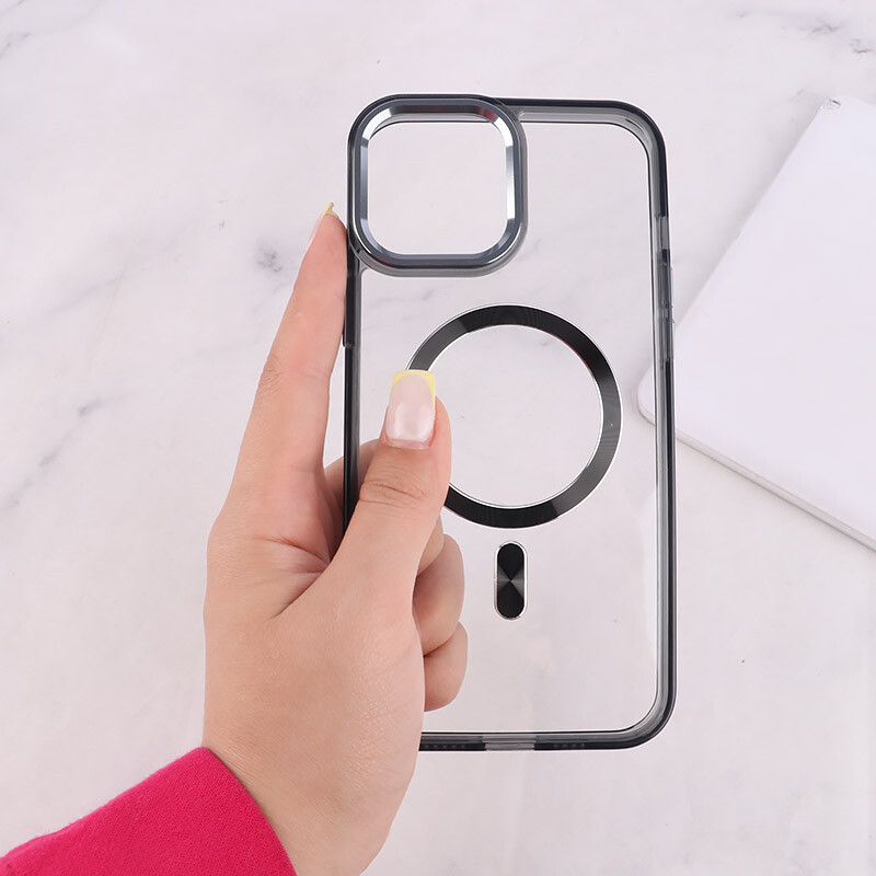 قاب ژله ای مگ سیف آیفون iPhone 12 Pro Max دور محافظ لنز متال - 2