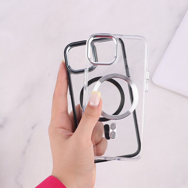 قاب ژله ای مگ سیف آیفون iPhone 13 / 14 دور محافظ لنز متال - 5