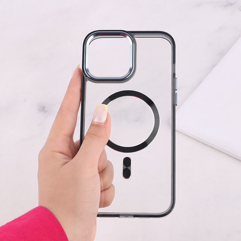 قاب ژله ای مگ سیف آیفون iPhone 13 Pro Max دور محافظ لنز متال - 2