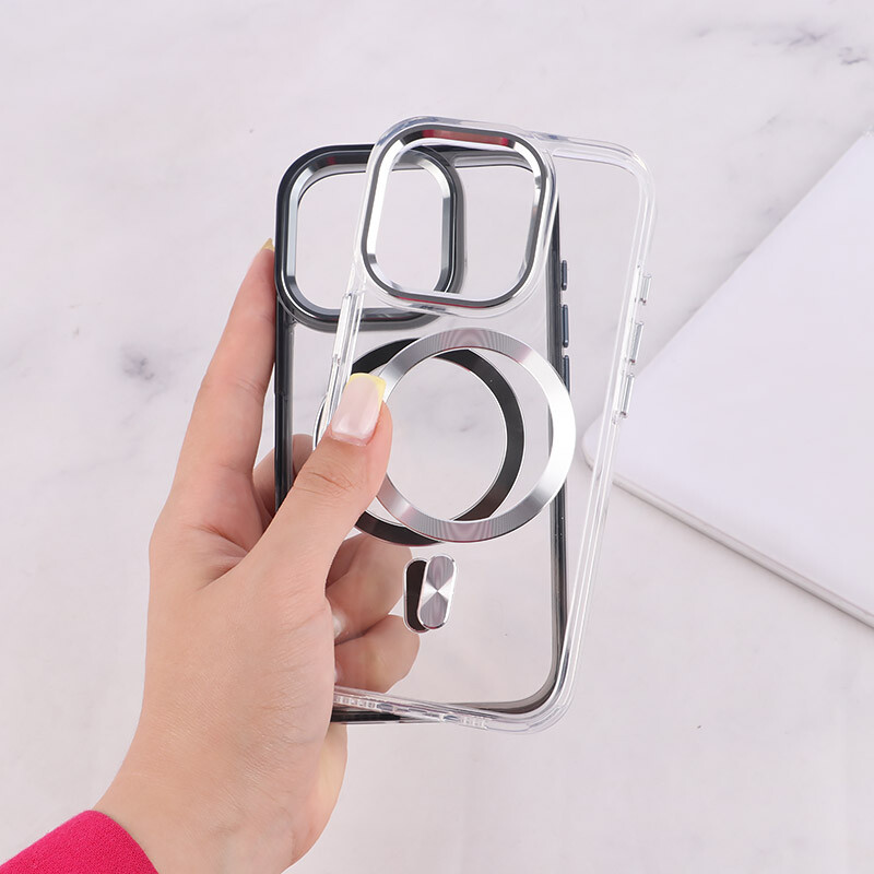قاب ژله ای مگ سیف آیفون iPhone 16 Pro دور محافظ لنز متال - 4