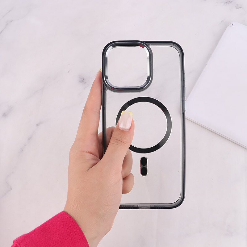 قاب ژله ای مگ سیف آیفون iPhone 16 Pro Max دور محافظ لنز متال - 2