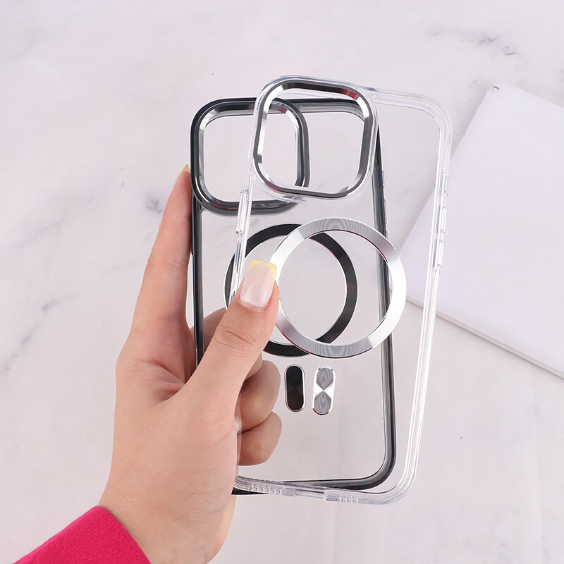 قاب ژله ای مگ سیف آیفون iPhone 16 Pro Max دور محافظ لنز متال - 5