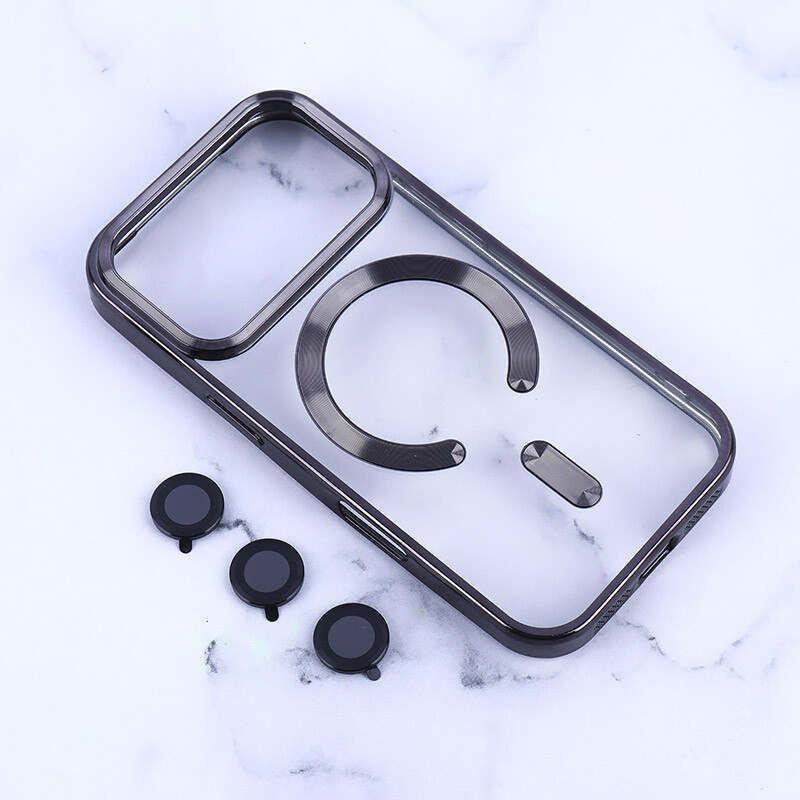قاب ژله ای مگ سیف آیفون iPhone 17 Pro دور رنگی با محافظ لنز رینگی - 2