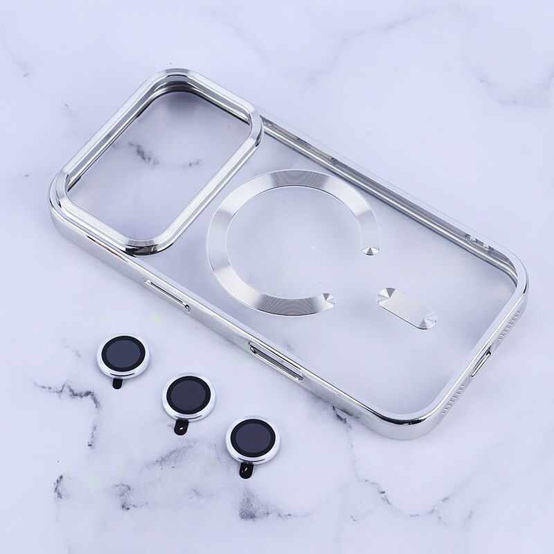 قاب ژله ای مگ سیف آیفون iPhone 17 Pro دور رنگی با محافظ لنز رینگی - 3