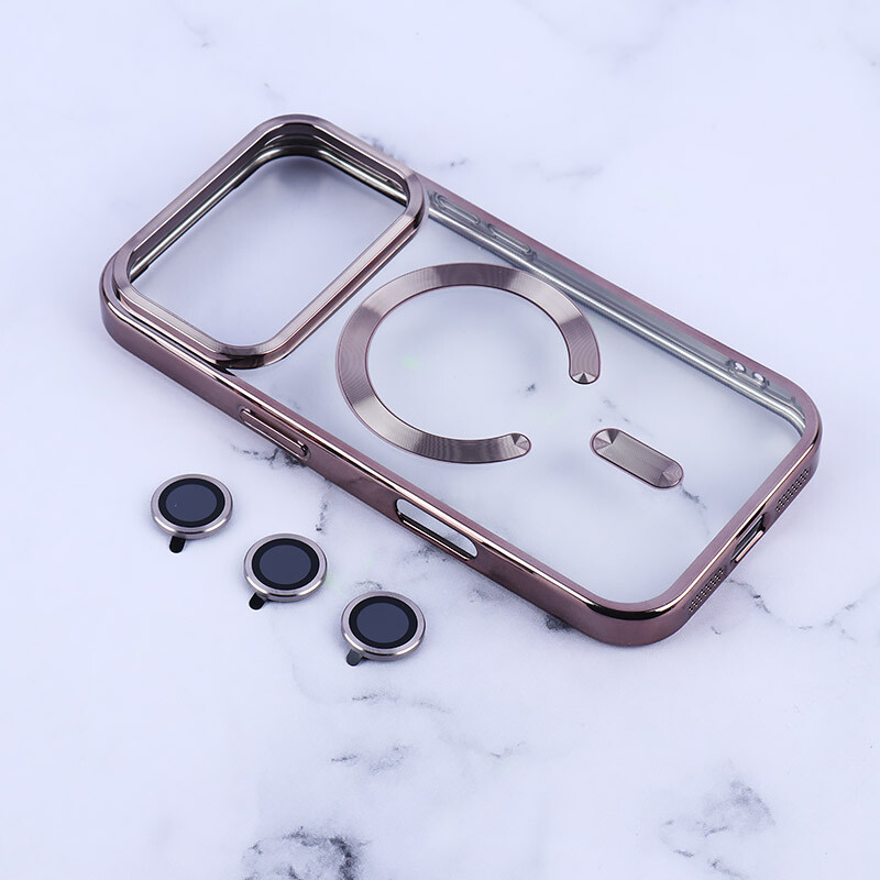 قاب ژله ای مگ سیف آیفون iPhone 17 Pro دور رنگی با محافظ لنز رینگی - 4