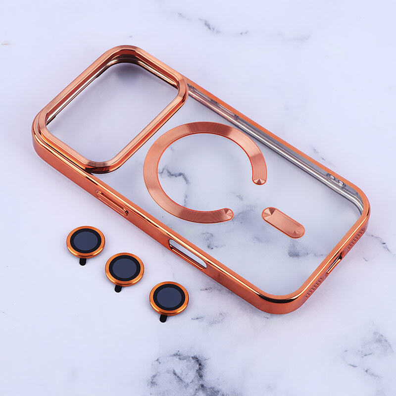 قاب ژله ای مگ سیف آیفون iPhone 17 Pro دور رنگی با محافظ لنز رینگی - 5